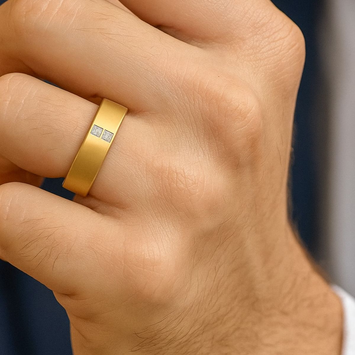 Square Diamond Mens Band