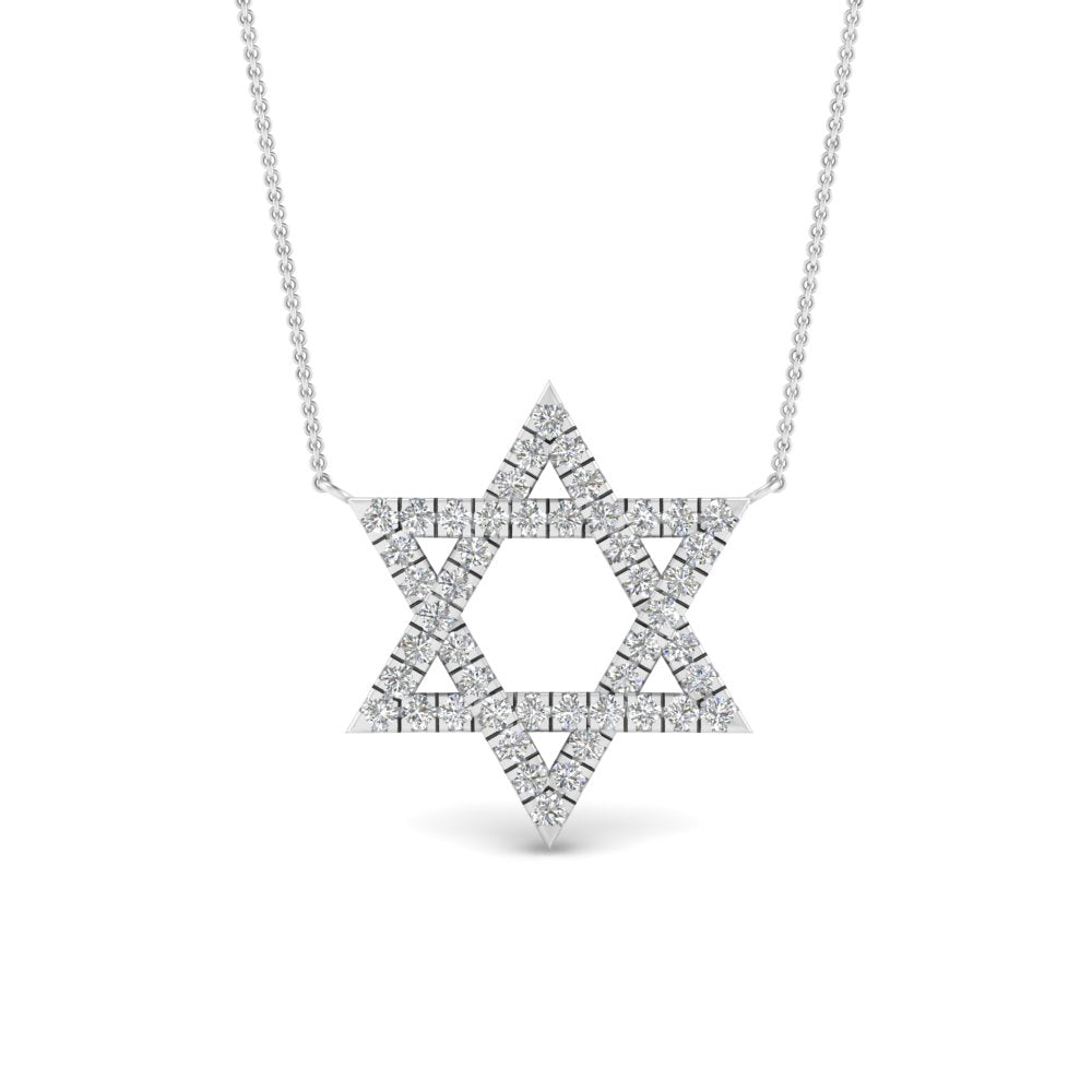 Star Of David Delicate Diamond Pendant