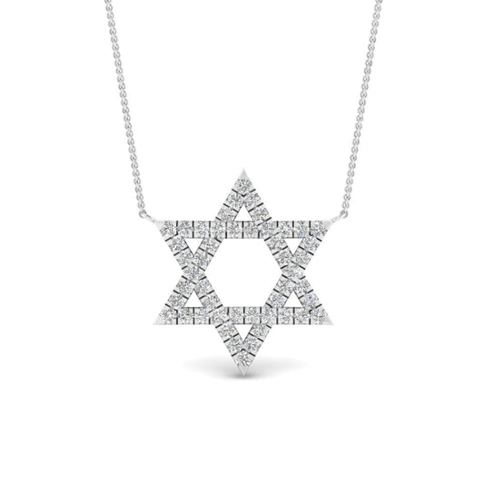 Star Of David Delicate Diamond Pendant