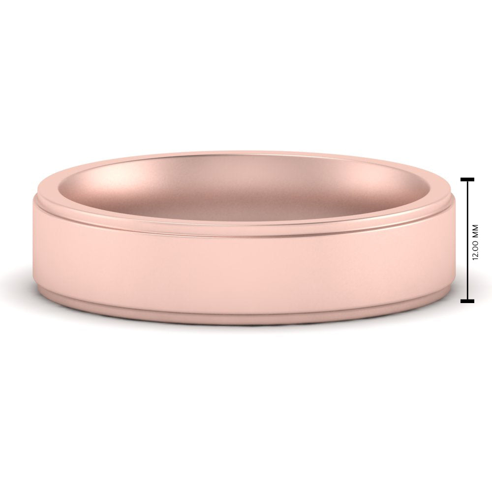 4 mm Steps Edge Comfort Fit Mens Band