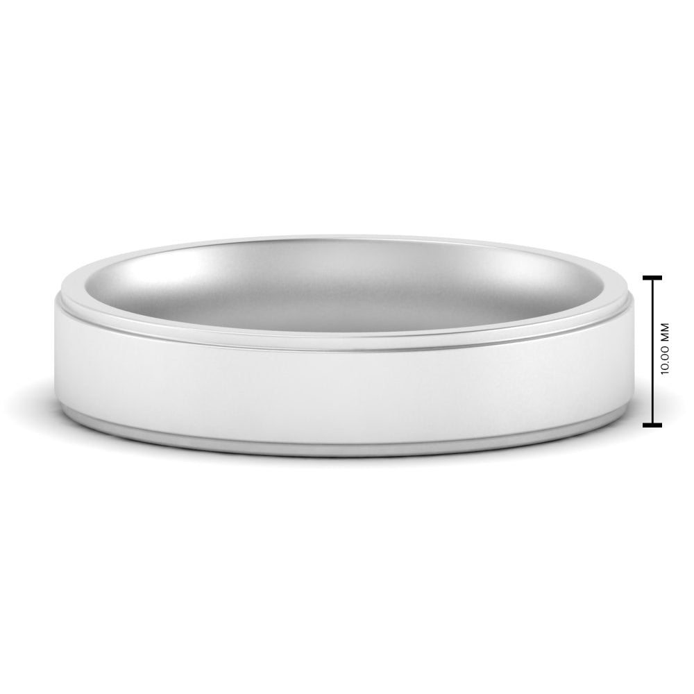 4 mm Steps Edge Comfort Fit Mens Band