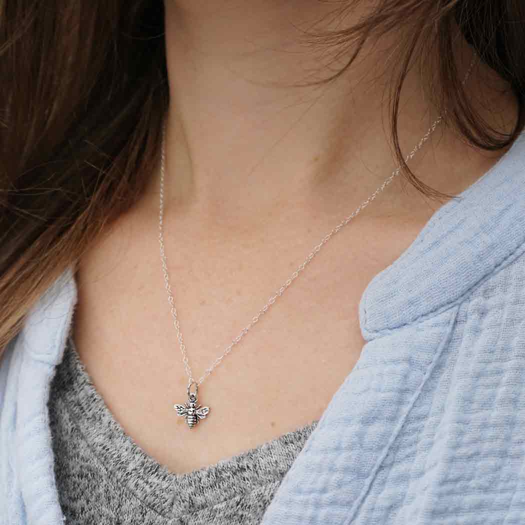 Sterling Silver Bumblebee Necklace
