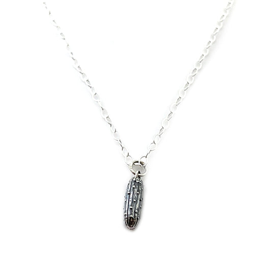 Pickle Charm Necklace - Sterling Silver Jewelry - Handmade Jewelry - Gift for Her