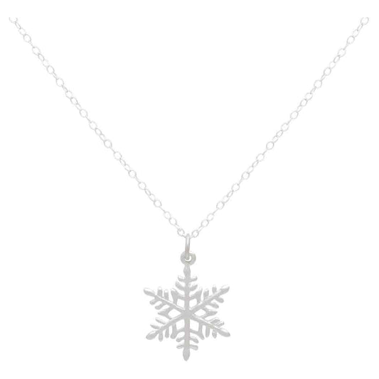 Snowflake Charm Sterling Silver Necklace