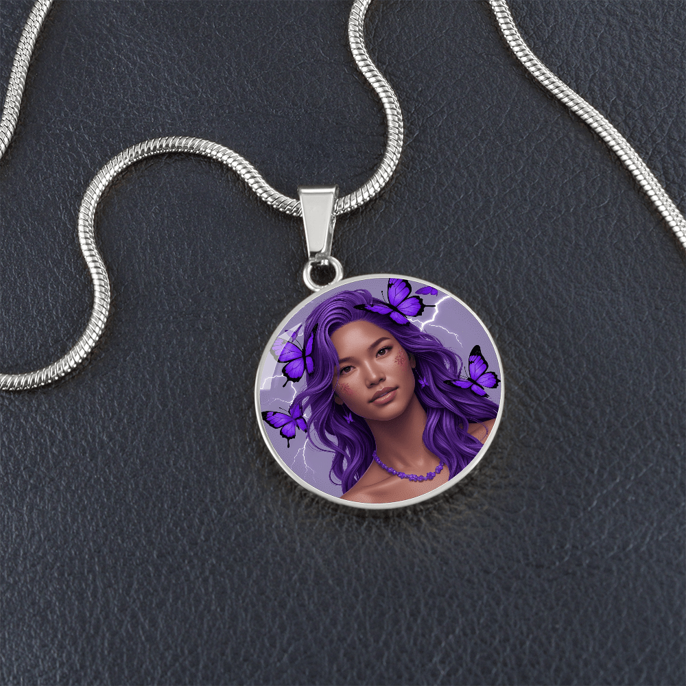 Strong Warrior Woman Pendant Necklace