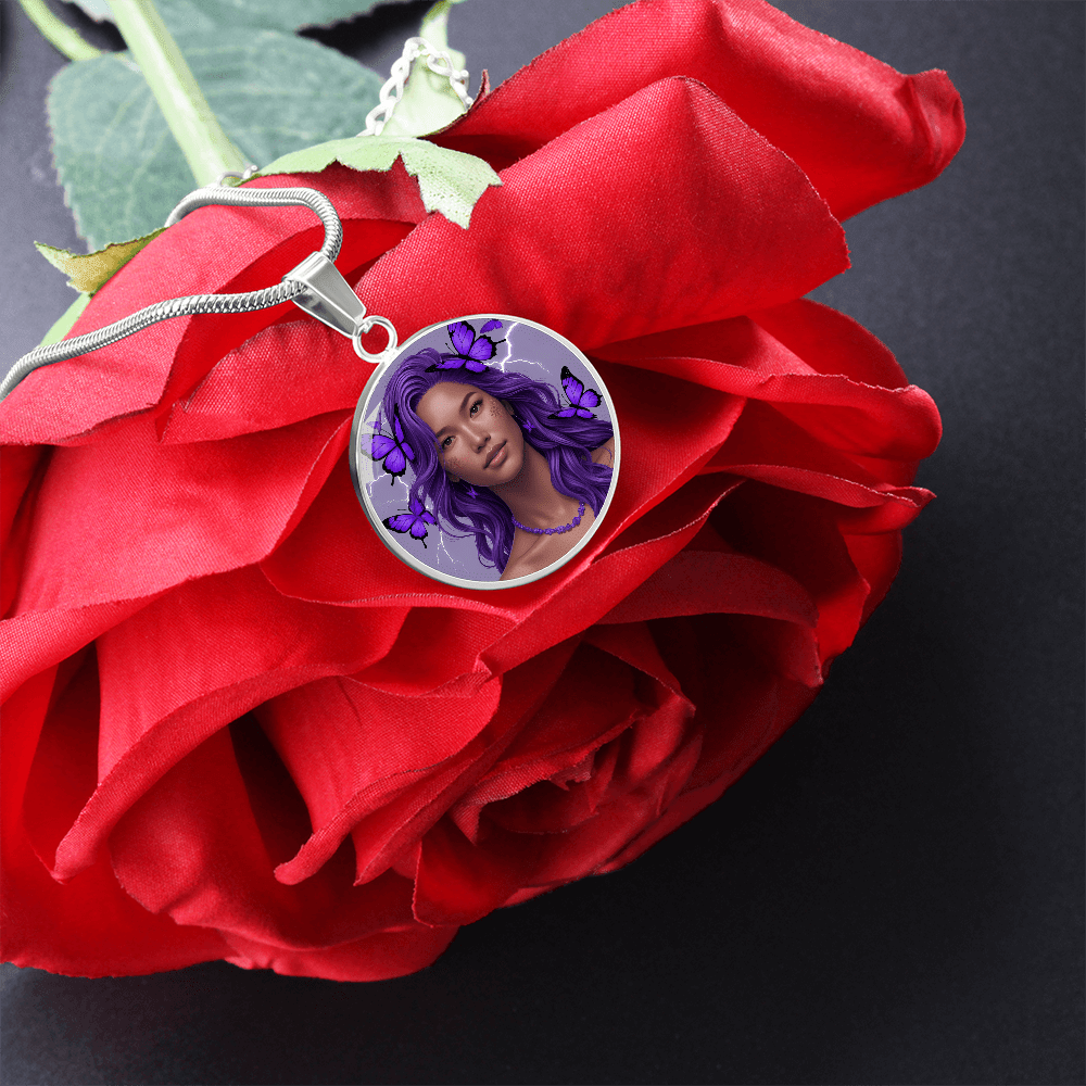 Strong Warrior Woman Pendant Necklace