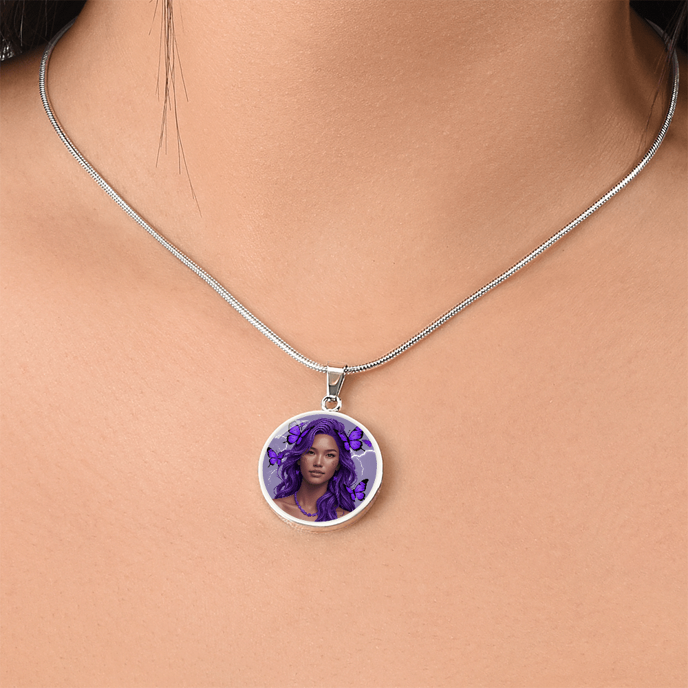 Strong Warrior Woman Pendant Necklace