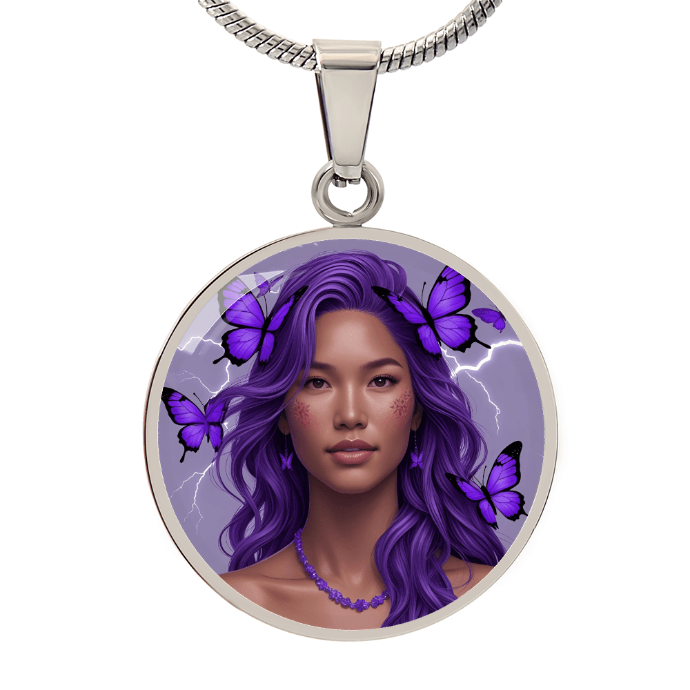 Strong Warrior Woman Pendant Necklace