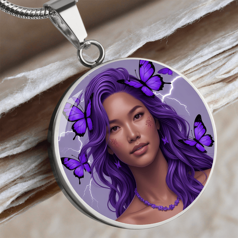 Strong Warrior Woman Pendant Necklace