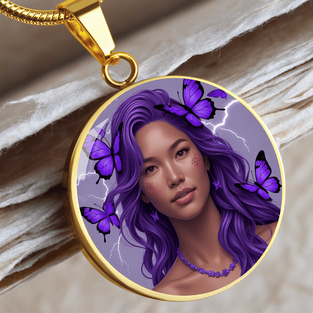 Strong Warrior Woman Pendant Necklace