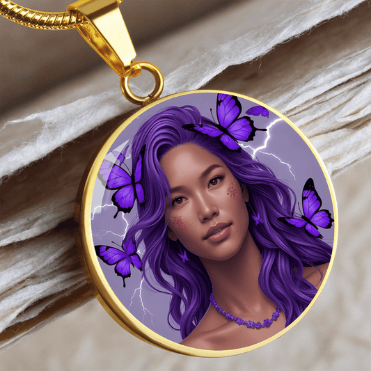 Strong Warrior Woman Pendant Necklace