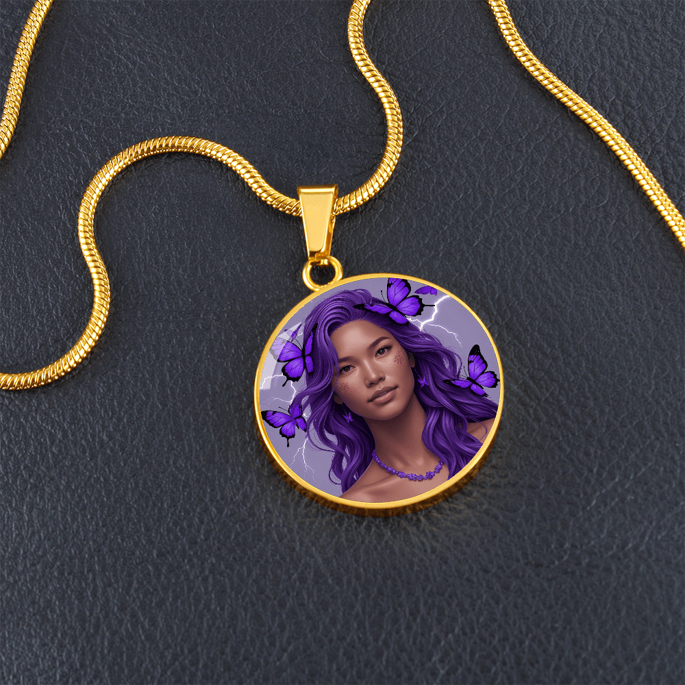 Strong Warrior Woman Pendant Necklace