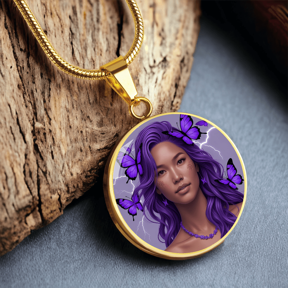 Strong Warrior Woman Pendant Necklace