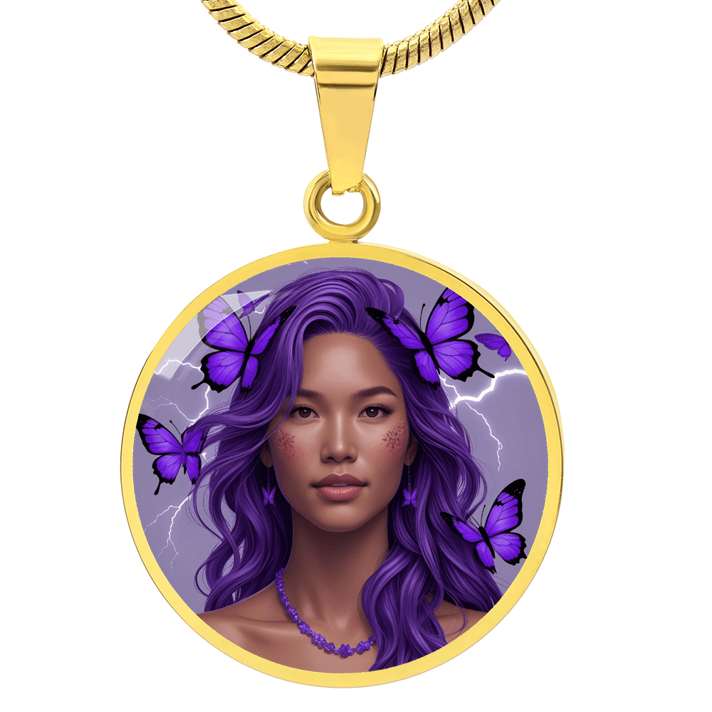 Strong Warrior Woman Pendant Necklace
