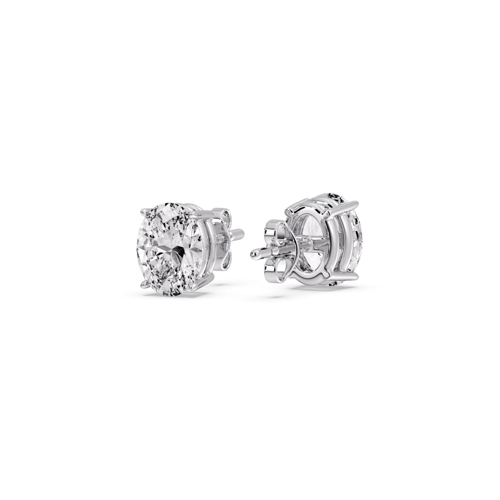 Stud Earring Basket Oval Shaped