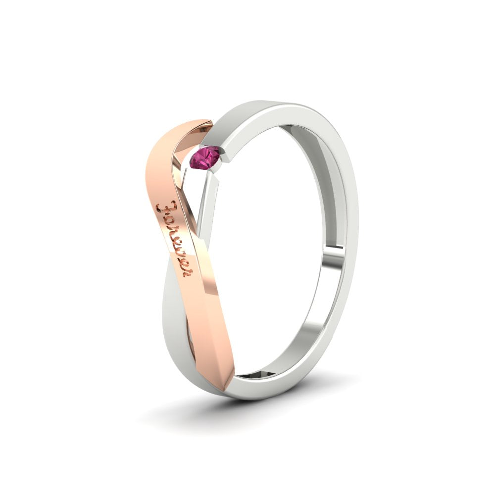 Swirl Love Mens Wedding Ring