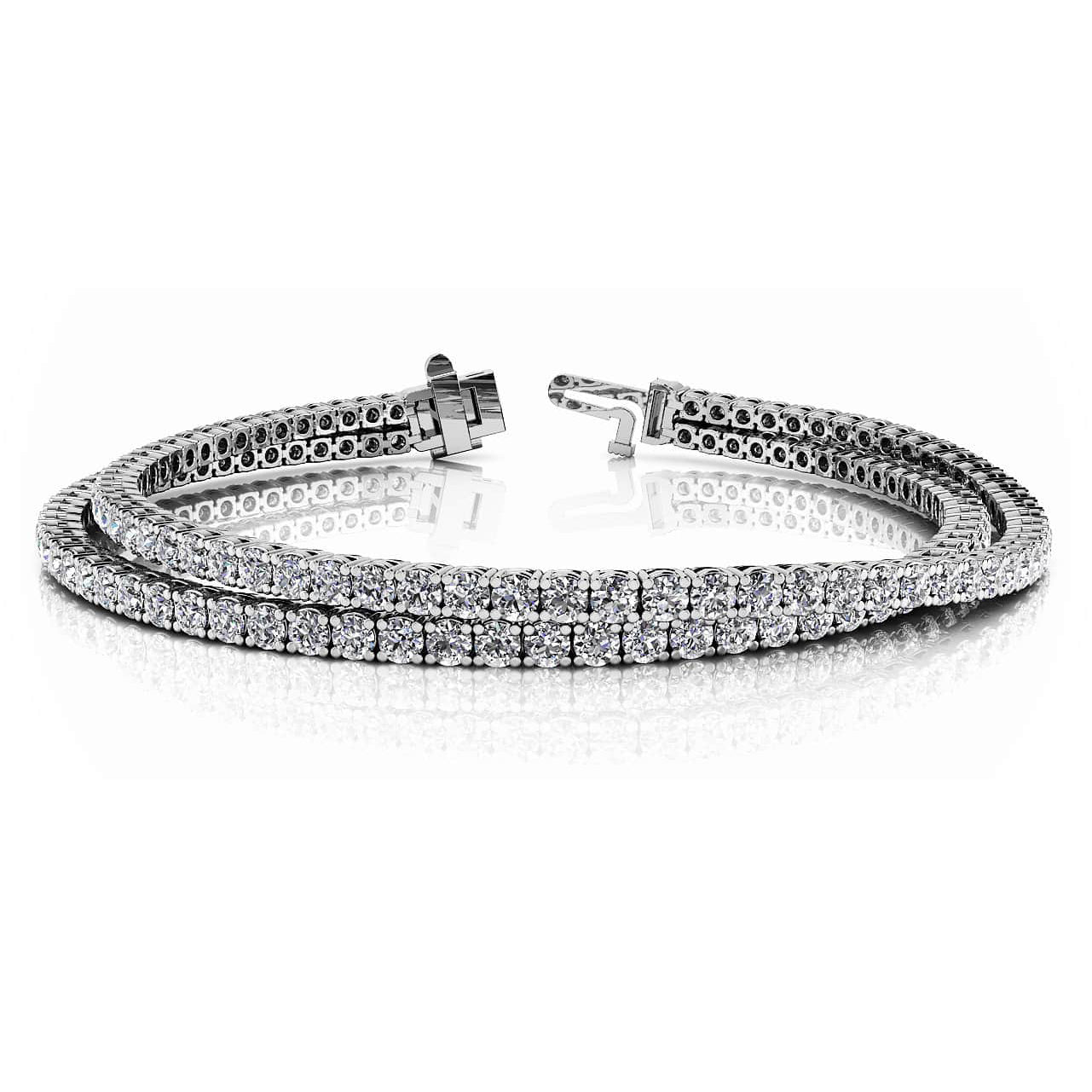 18K White Gold Diamond Tennis Bracelet