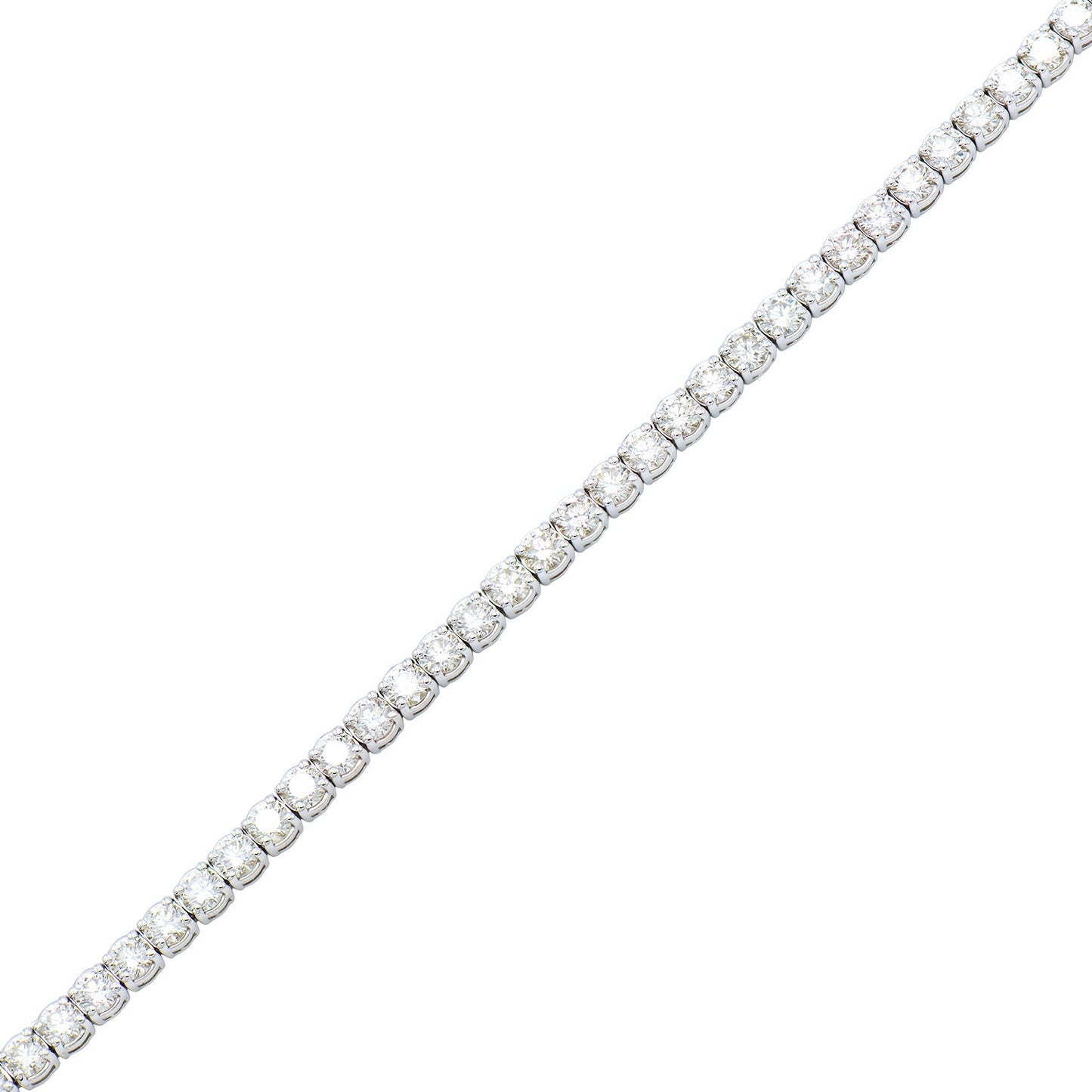 18K White Gold Diamond Tennis Bracelet, 8ct