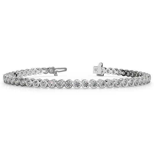 18K White Gold Diamond Tennis Bracelet, 7ct