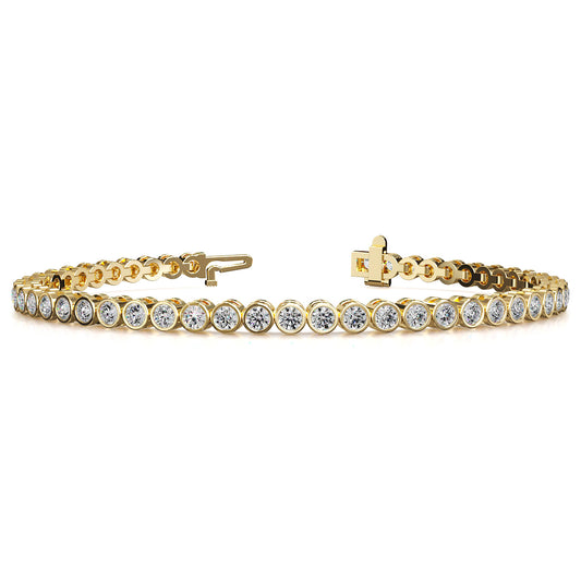 14K Yellow Gold Diamond Tennis Bracelet, 2ct