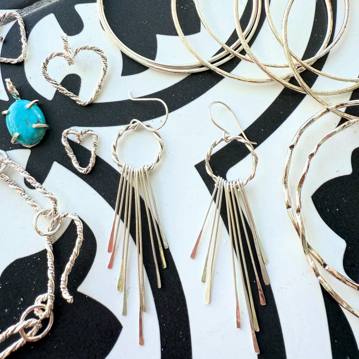 Sterling Silver Tassel Earrings