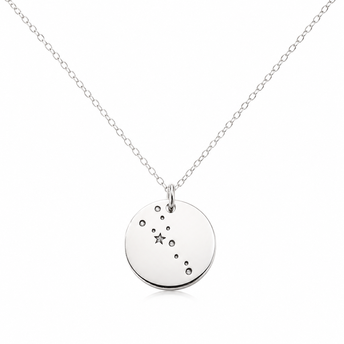 Taurus Zodiac Constellation Sterling Silver Necklace