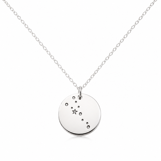 Taurus Zodiac Constellation Sterling Silver Necklace