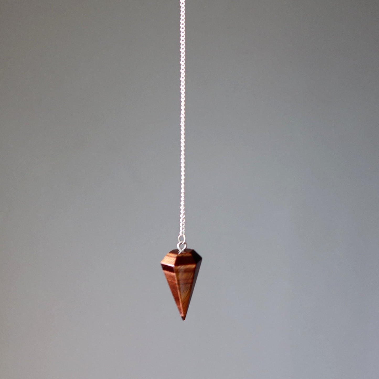 Tigers Eye Pendulum Mind Reader Red Healing Crystal