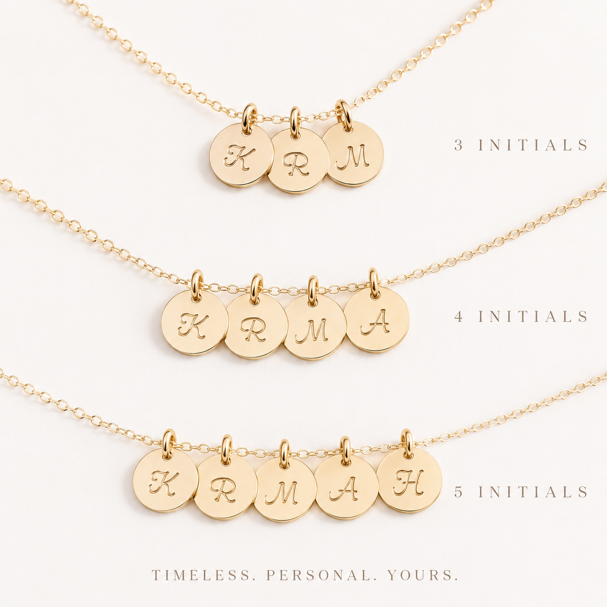 Tiny Gold Initial Necklace