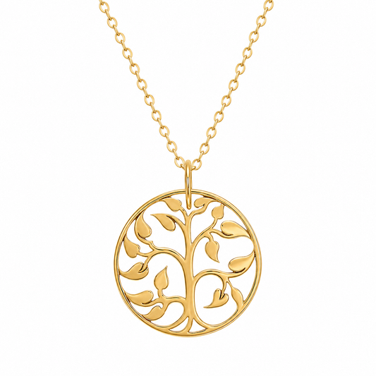 Tree of Life Necklace – Bronze Pendant on 18" Gold Filled Chain