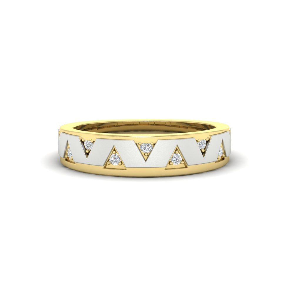 Two Tone Male Wedding Band