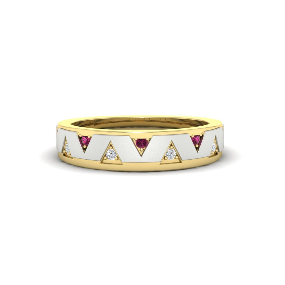 Two Tone Male Wedding Band