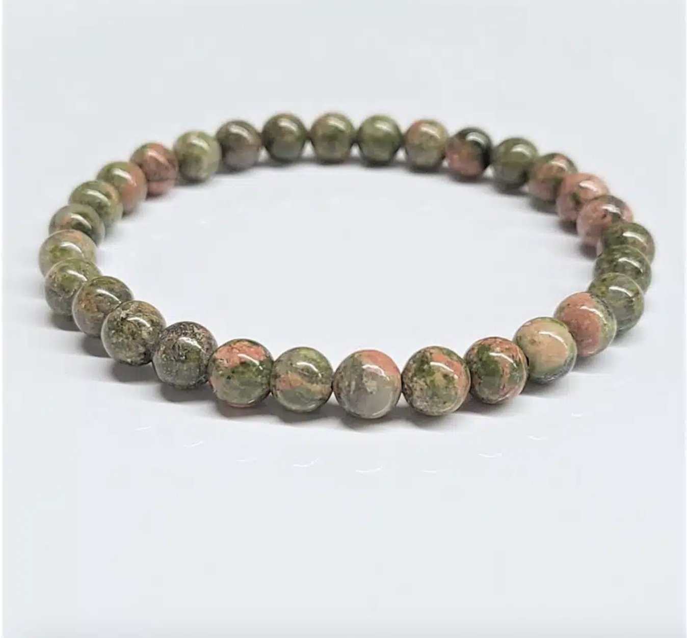 Unakite Round Bead Bracelet - Present Growth