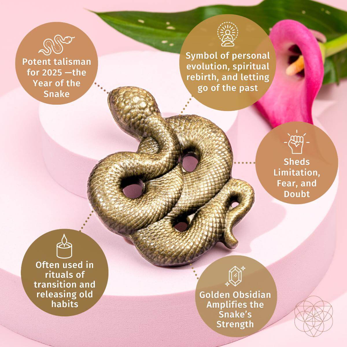 Unbroken: The Gold Obsidian Serpent Totem