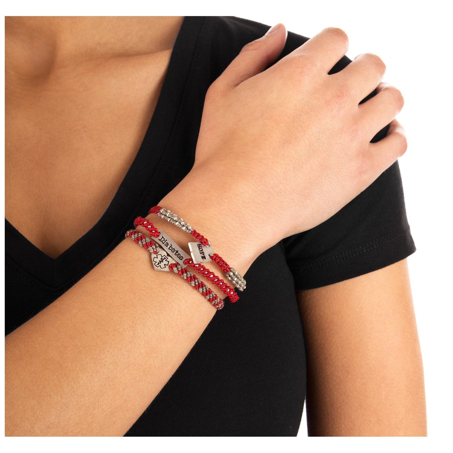 Wakami Hope For a Cure Diabetes Bracelets - Set of 3