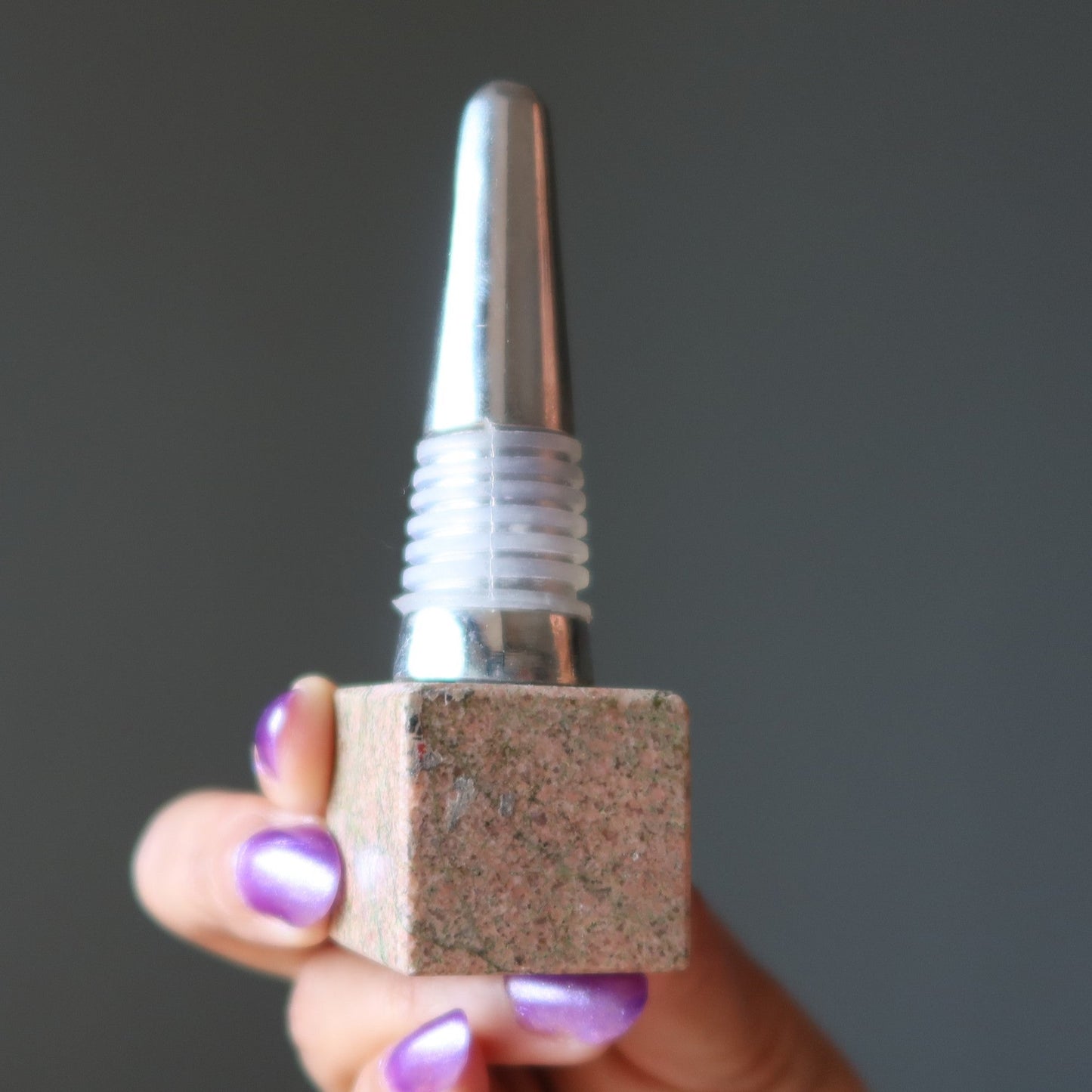 Crystal Bottle Stopper Happy Wine Time Cube