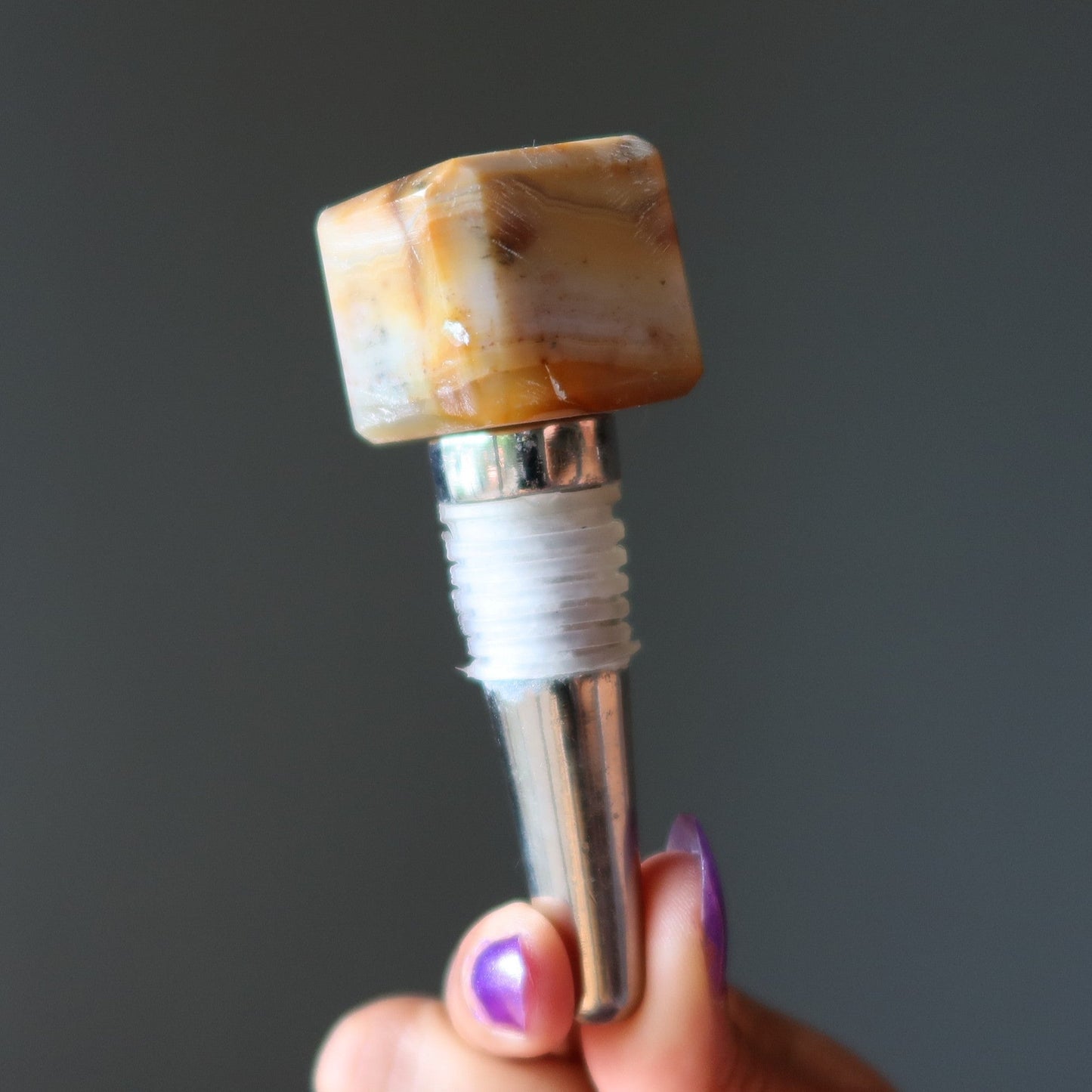 Crystal Bottle Stopper Happy Wine Time Cube